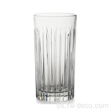 Crystal Glass Ribbed Drinking Beverage Water Glasses